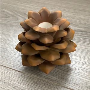 PartyLite Pinecone taper candle holder